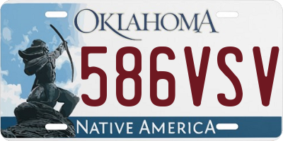 OK license plate 586VSV