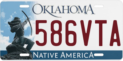 OK license plate 586VTA