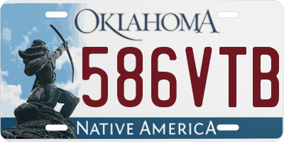 OK license plate 586VTB