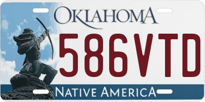 OK license plate 586VTD