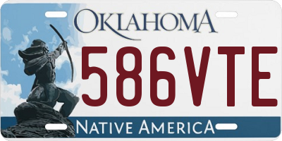 OK license plate 586VTE