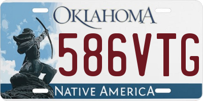OK license plate 586VTG