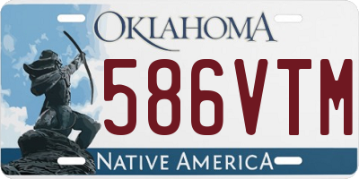 OK license plate 586VTM