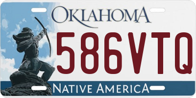 OK license plate 586VTQ
