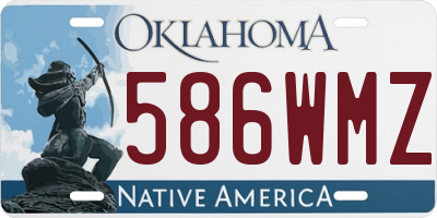 OK license plate 586WMZ