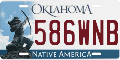 OK license plate 586WNB