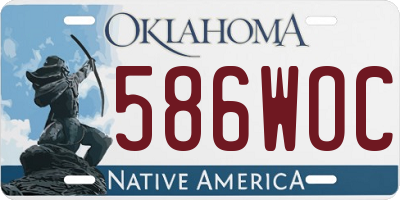 OK license plate 586WOC
