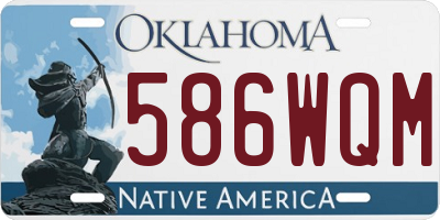 OK license plate 586WQM