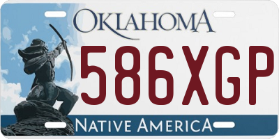 OK license plate 586XGP