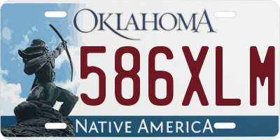 OK license plate 586XLM