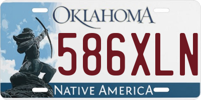 OK license plate 586XLN