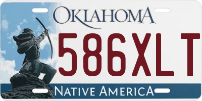 OK license plate 586XLT