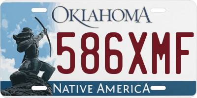 OK license plate 586XMF