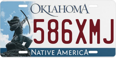 OK license plate 586XMJ