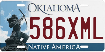 OK license plate 586XML