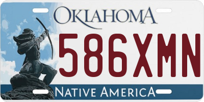 OK license plate 586XMN