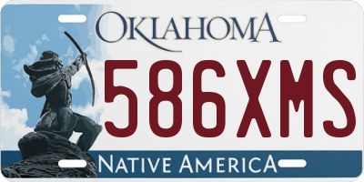 OK license plate 586XMS