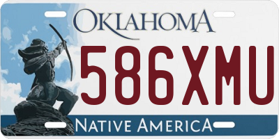 OK license plate 586XMU