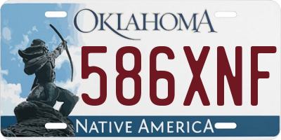 OK license plate 586XNF