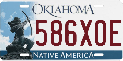 OK license plate 586XOE