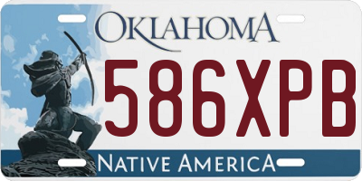 OK license plate 586XPB