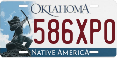 OK license plate 586XPO