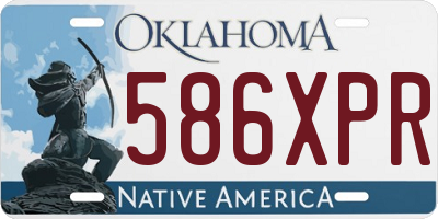 OK license plate 586XPR