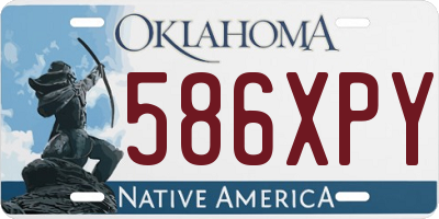 OK license plate 586XPY