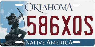 OK license plate 586XQS