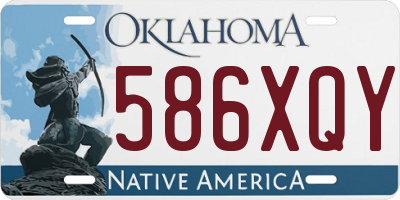 OK license plate 586XQY