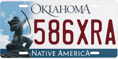 OK license plate 586XRA