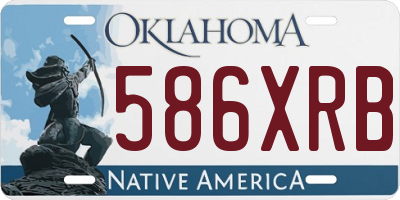 OK license plate 586XRB