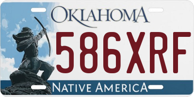 OK license plate 586XRF