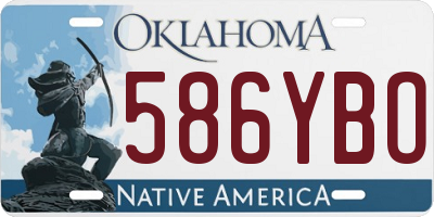 OK license plate 586YBO