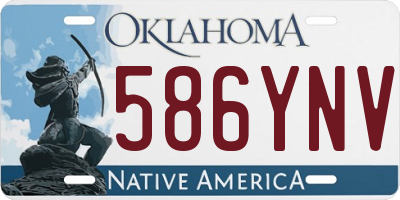OK license plate 586YNV