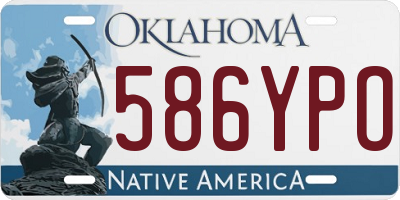 OK license plate 586YPO