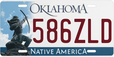 OK license plate 586ZLD