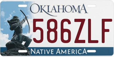 OK license plate 586ZLF