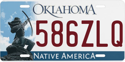 OK license plate 586ZLQ
