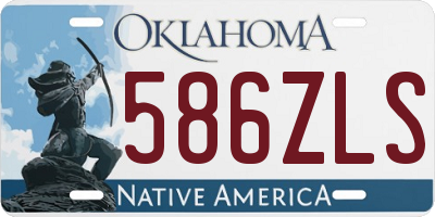 OK license plate 586ZLS