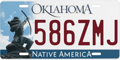 OK license plate 586ZMJ