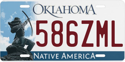 OK license plate 586ZML
