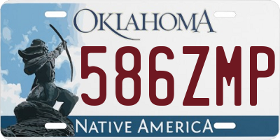 OK license plate 586ZMP