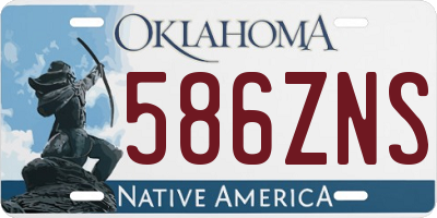 OK license plate 586ZNS