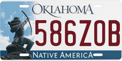 OK license plate 586ZOB