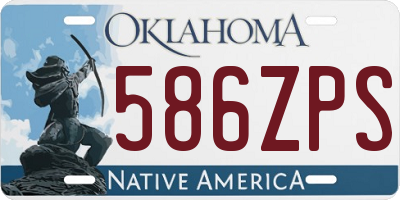 OK license plate 586ZPS