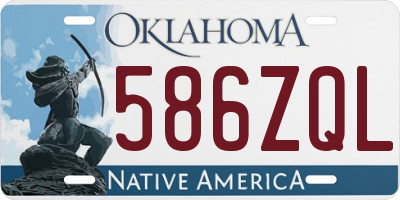 OK license plate 586ZQL