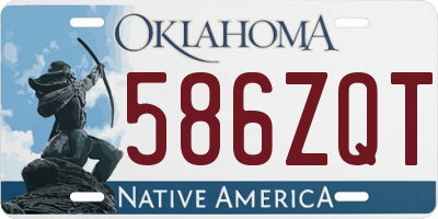 OK license plate 586ZQT