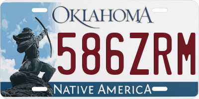 OK license plate 586ZRM