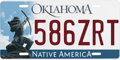 OK license plate 586ZRT